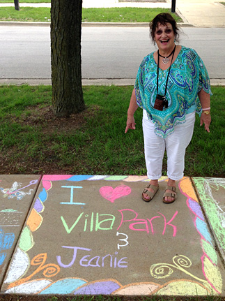 Colorful Sidewalk Segement
